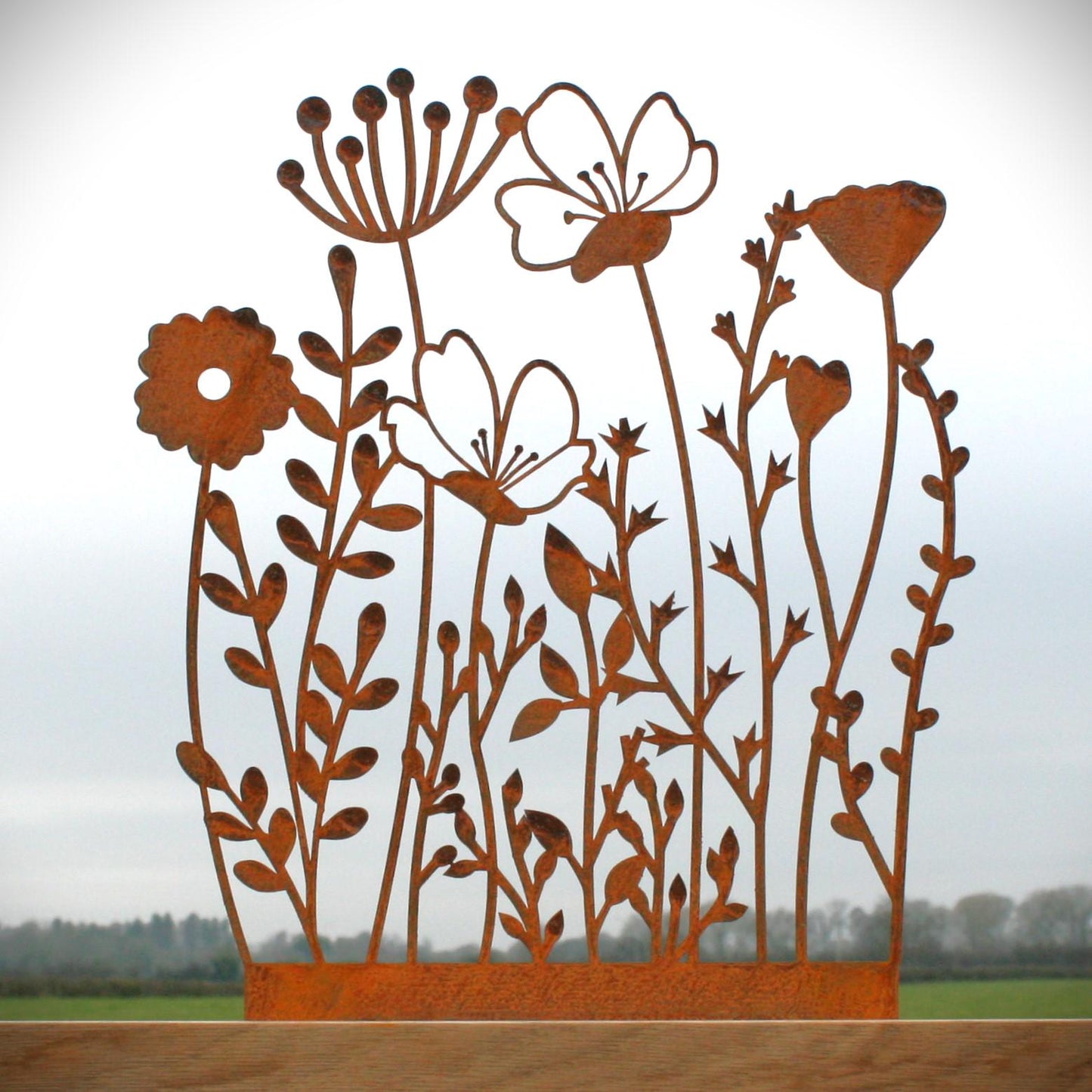 Metal Wildflowers Garden Stake