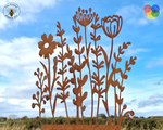 Rusted Metal Wildflowers  Style 2