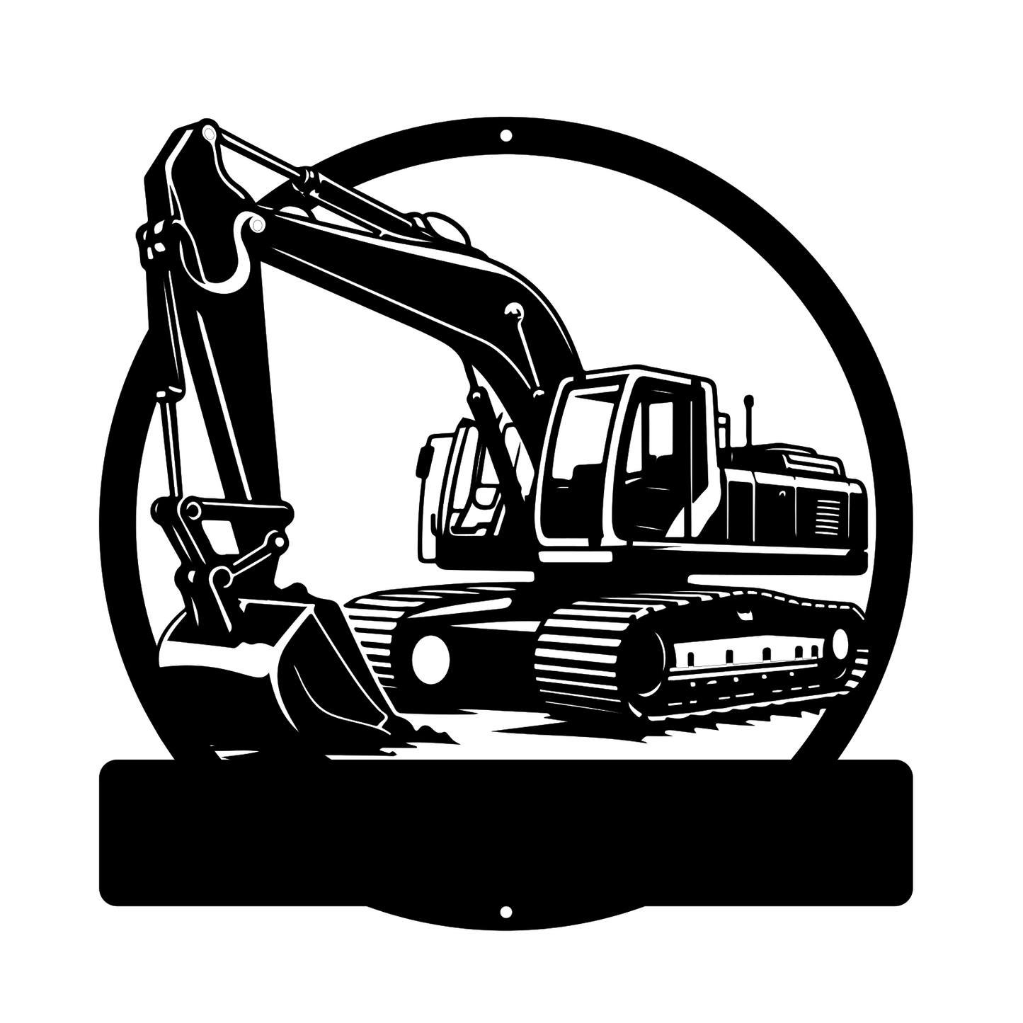 Personalised Digger Excavator Monogram