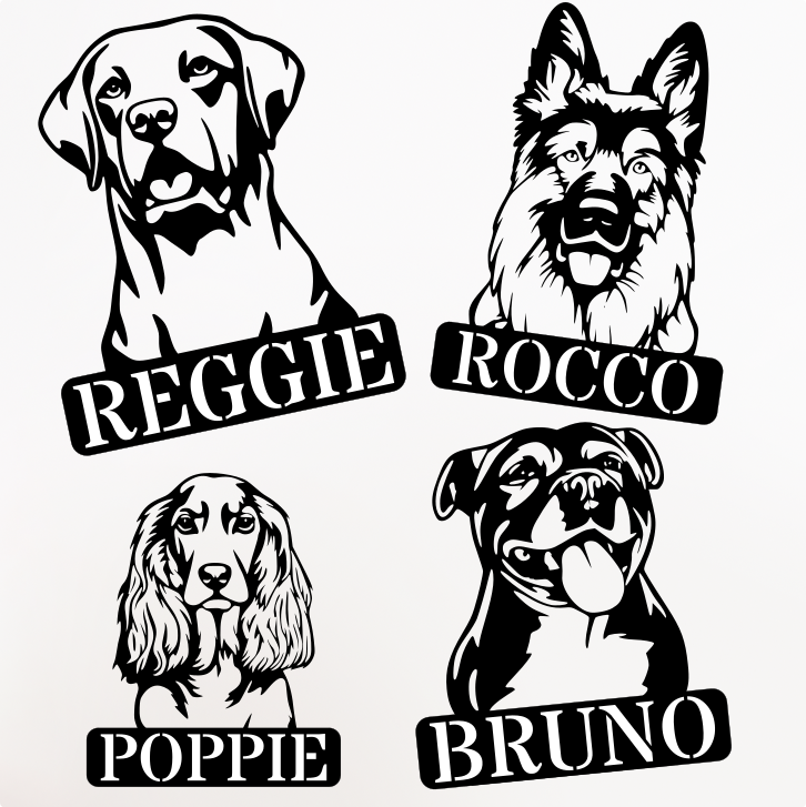 Personalised Dogs Name Sign