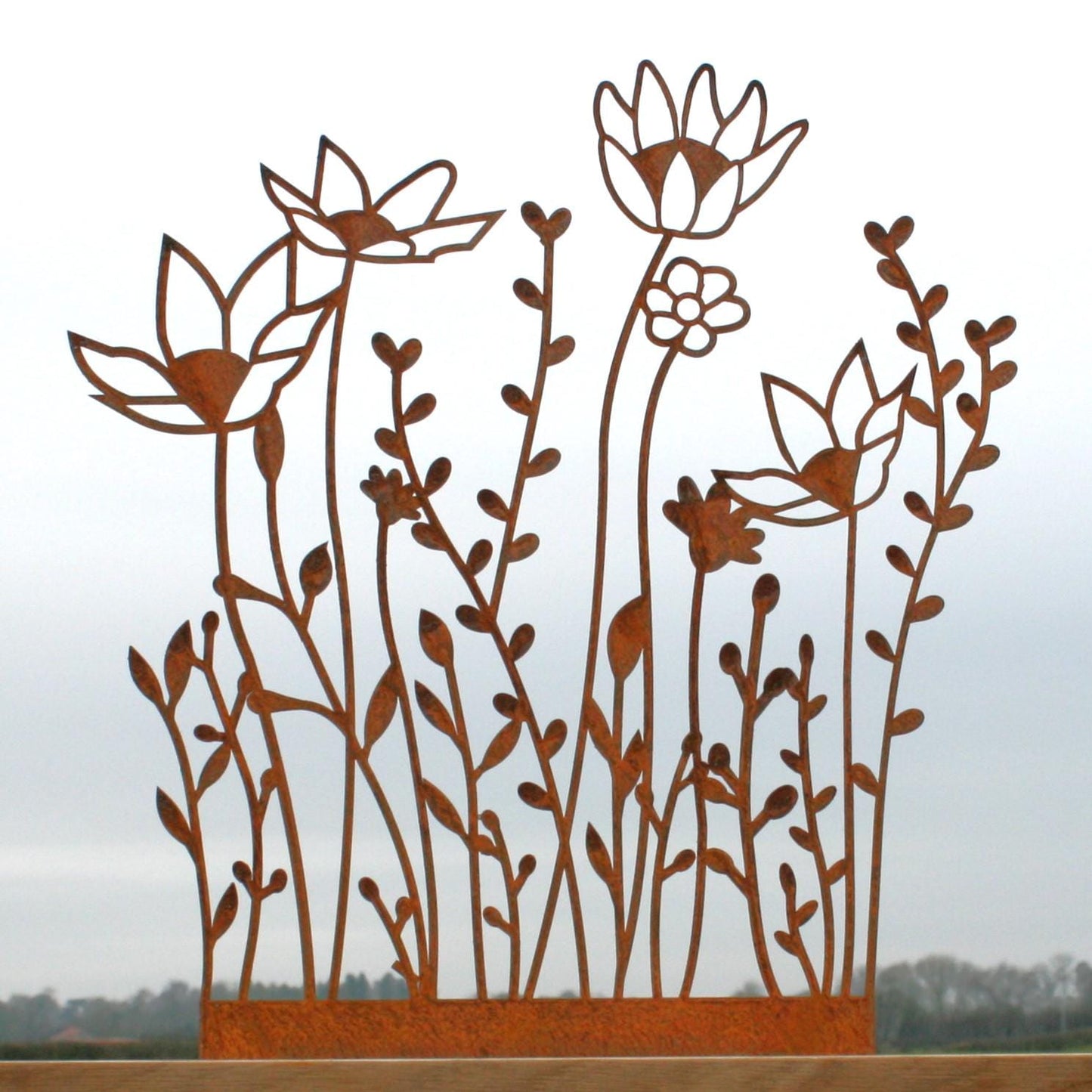 Metal Wildflowers Garden Stake