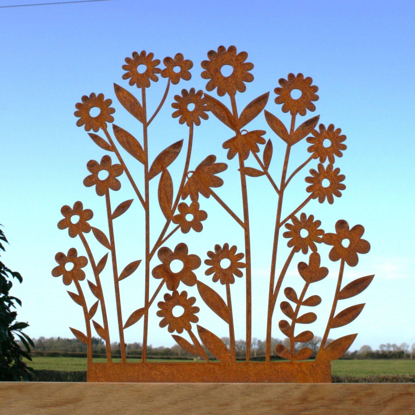 Metal Wildflowers Daisies Garden Stake