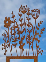 Rusted Metal Wildflowers  Style 2