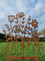 Rusted Metal Wildflowers  Style 2