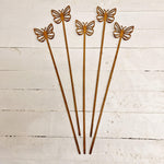 3 or 5 Butterfly Garden Stakes