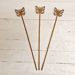 3 or 5 Butterfly Garden Stakes