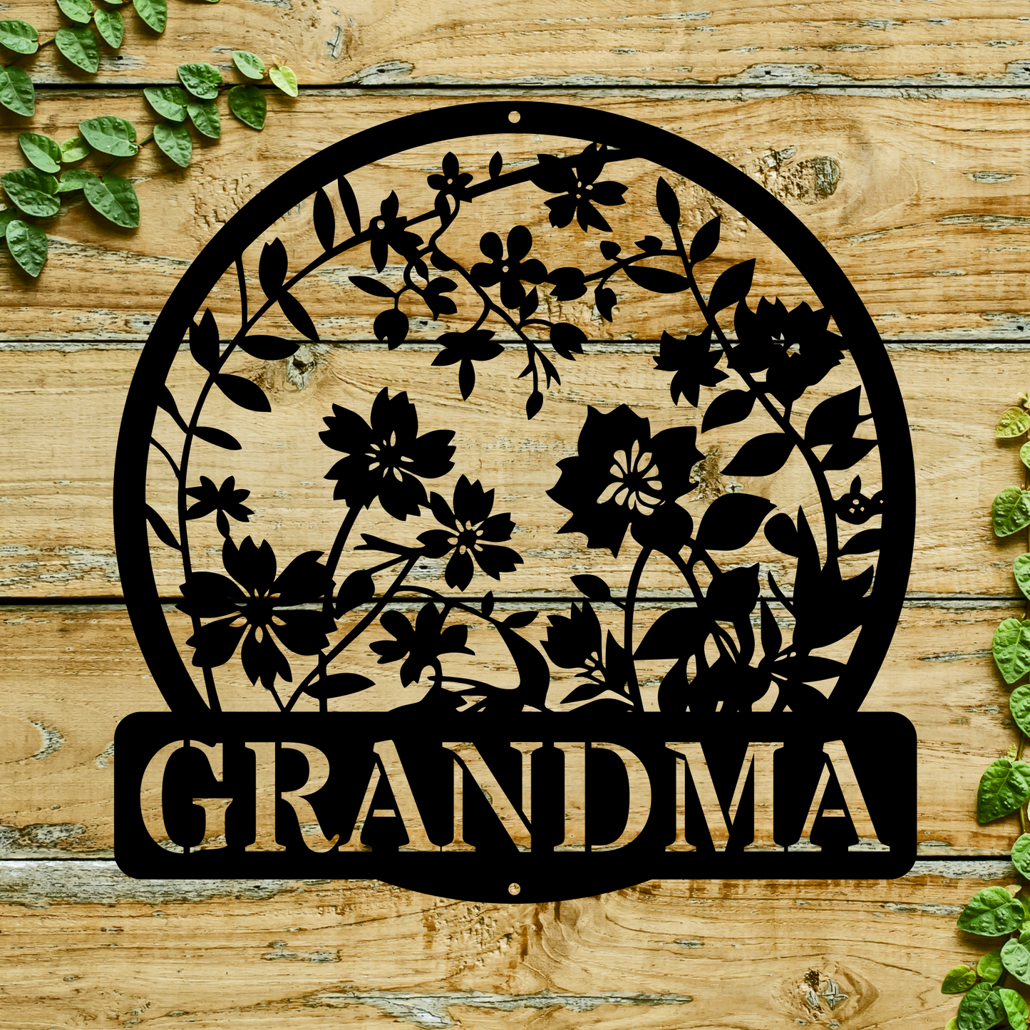 Personalised Wildflower Sign Name Monogram