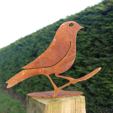 Rusted Metal  Bird on Branch