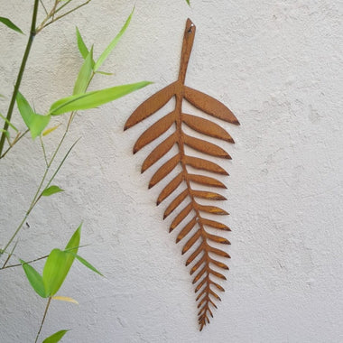 Rusted Metal Fern Leaf