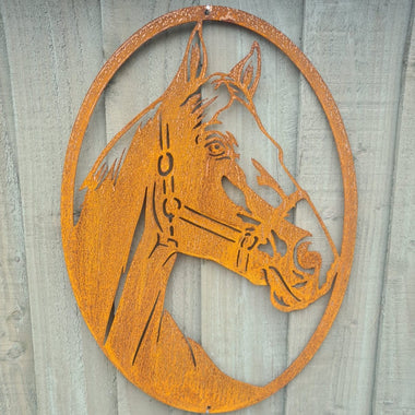 Rusted Metal Horse Head