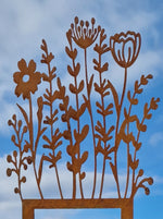 Rusted Metal Wildflowers  Style 2